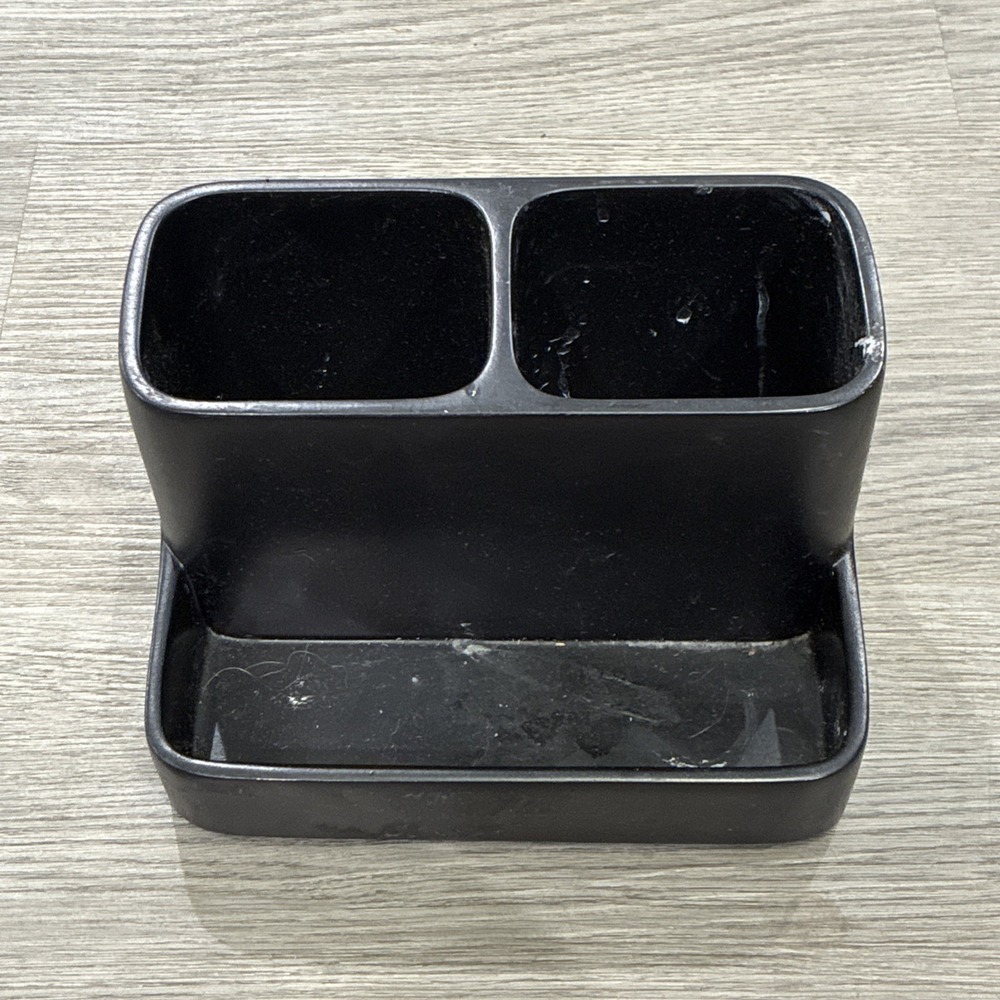 Black 3 Hole Vanity Organizer | Bathroom, Make Up, Toothbrushes